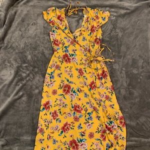 Xhilaration yellow floral dress